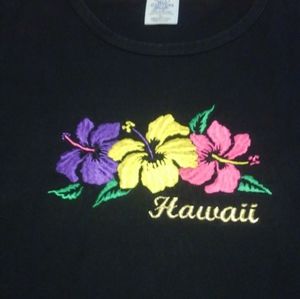 Hawaii Vintage All Embroidered Shirt Flowers Flora